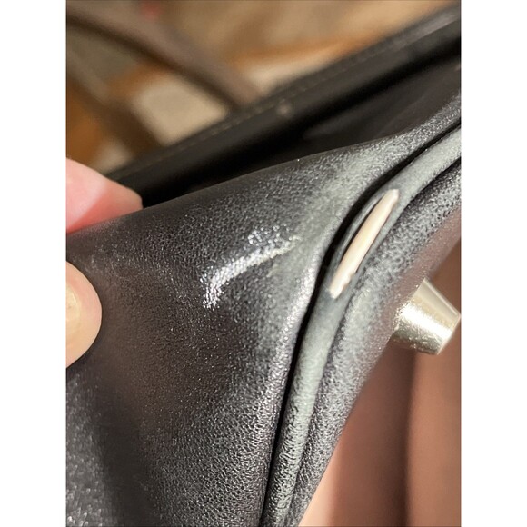 Vintage Coach Hampton Black Leather Purse Y2K Handbag E2J7757 - Picture 10 of 10